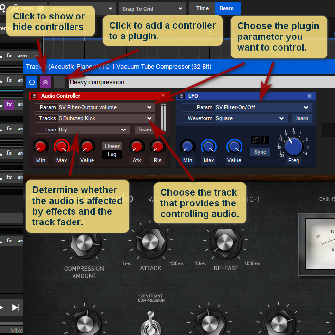 how to make my acoustica delay louder on mixcraft 7 pro